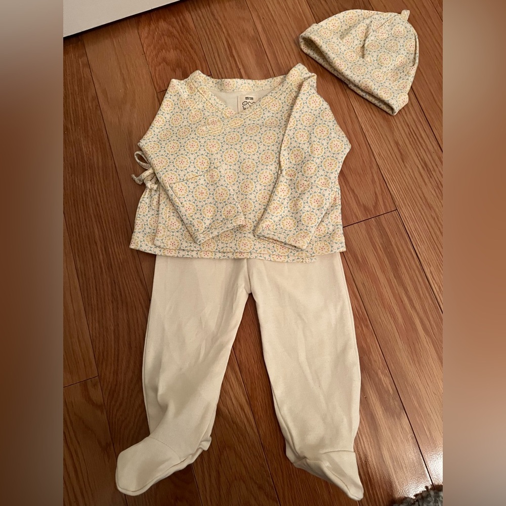 OM Baby Charming Cream and Yellow Kids Pajama Set